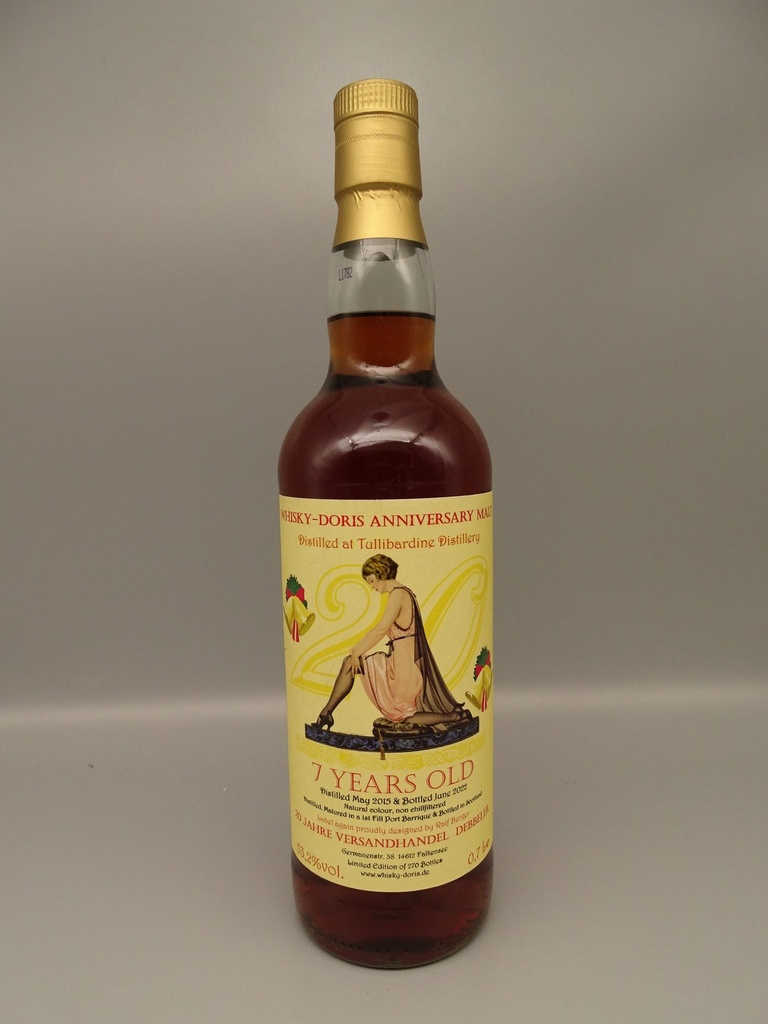 Tullibardine 2015/2022 7yo 1st Fill Port Barrique Christmas Malt 53,2%