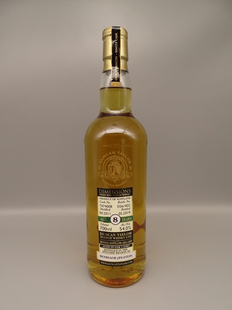 Benriach Peated 2011/2019 8yo Dimensions Sherry Cask 54%