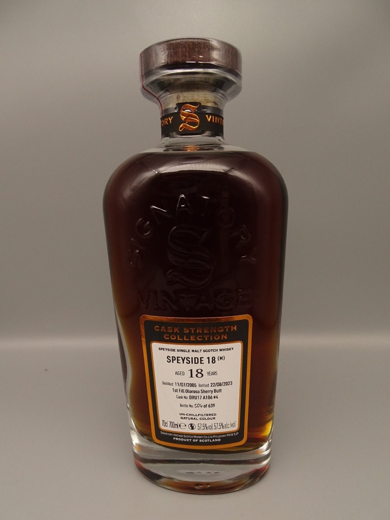 Speyside (Macallan) 2005/2023 18yo 1st Fill Oloroso Sherry Butt  no. DRU 17/A106 #4 57,5% (Kopie)