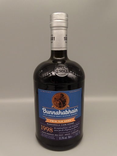[P0006250] Bunnahabhain 1998 1st Fill Manzanilla Cask Finish Feis Ile 2023 52,3%