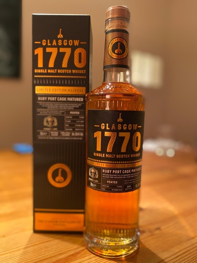 [P0005654] 1770 Glasgow Distillery Peated 2017/2025 4y 1st Fill Bourbon, 4y Ruby Port HH 17/802 "WFL 10th Anniversary" 58,4%
